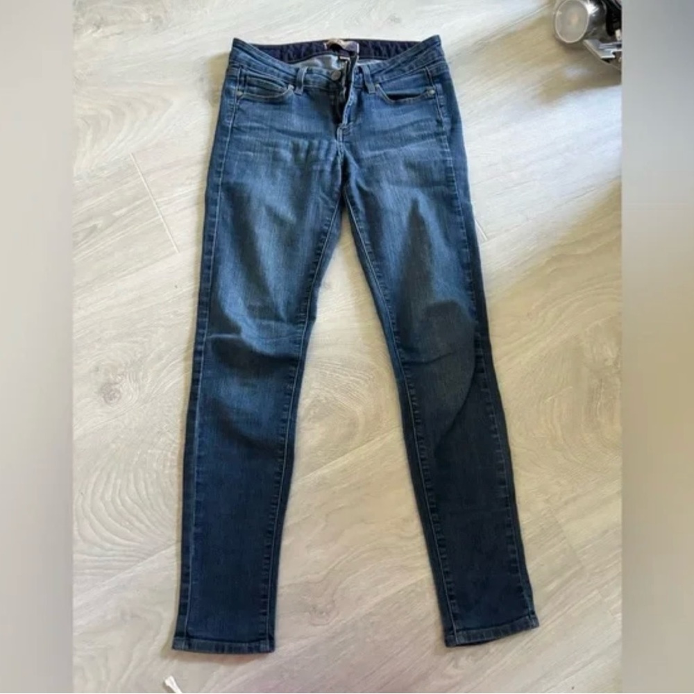 PAIGE Dark Blue Skinny Jeans - Slim Stretch Denim